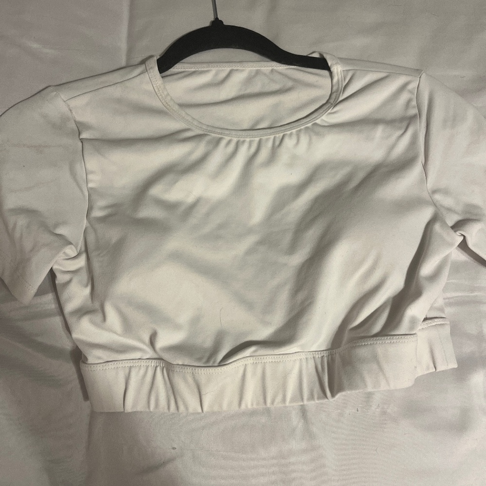White Open Back Tee